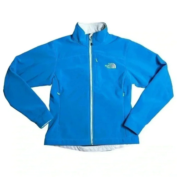 The North Face Blue Fleece Lined Coat Jacket Zip Up Size Small - Picture 1 of 7